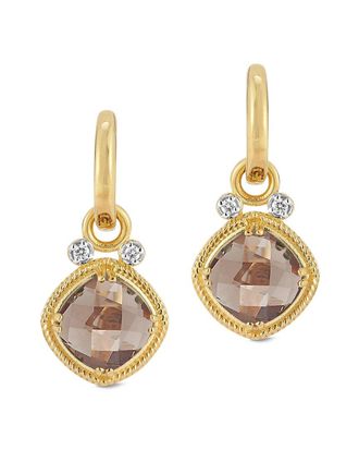 I.Reiss Company 14K 4.14 Ct. Tw. Diamond & Smokey Topaz Earrings