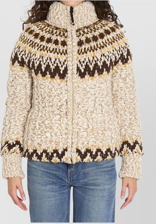 Moncler geometric patterned knit cardigan