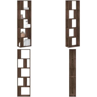 vidaXL Libreria 5 Ripiani Rovere Marrone 45x23,5x162,5cm Multistrato - Scaffale - Armadio