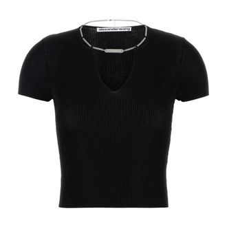 Alexander Wang Mujer, Camisetas, Negro, Talla: S