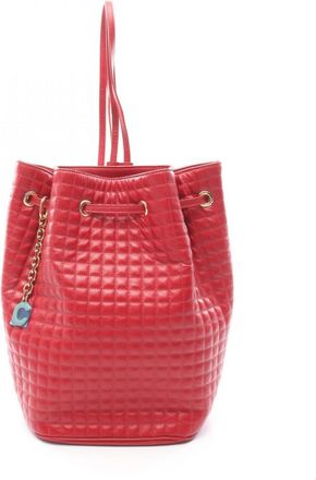 Celine Red Color Leather Backpack (Pre-Owned)
