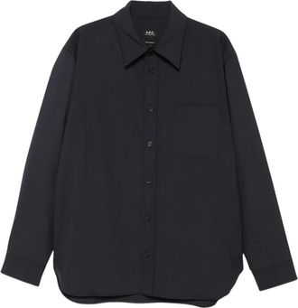 A.P.C. Surchemise Malaury - - Shirts - Uomo - Blu - M