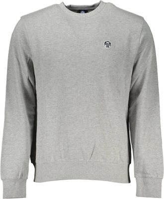 North Sails Hoodies & sweatvesten, Heren, Grijs, S, Grijze Sweatshirt met Lange Mouwen en Logo