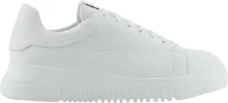 Emporio Armani Low Top Leather Sneakers, Brand Size 36 ( US Size 5.5 )