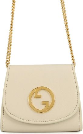 Gucci Off-White White Leather Chain/Shoulder Wallet (Pre-Owned)