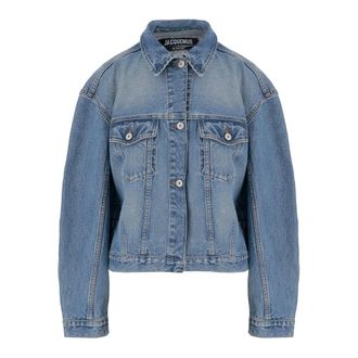 Jacquemus Denim Jackets, female, Blue, Size: 2XS La Veste de-N&icirc;mes
