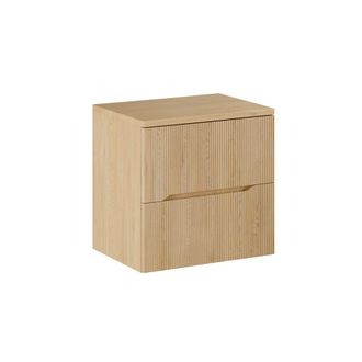 Petits Meubles Mueble bajo lavabo 60cm encimera paneles laminados y mdf roble claro