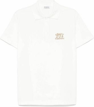 Burberry Logo Embroidered Cotton Polo Shirt, Size XX-Large