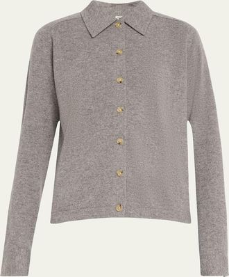 Toteme Cashmere Knit Button-Front Cardigan