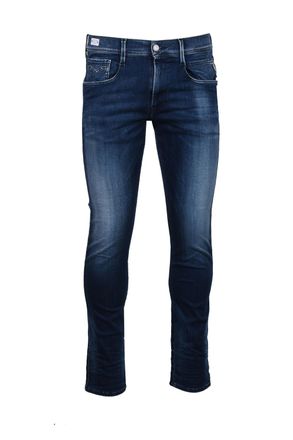 Replay Anbass Hyperflex Witte Shades Slim Fit Jeans Licht Gewassen Denim