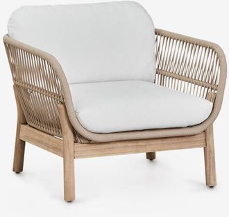 Sklum Sklum - Sill&oacute;n En Aluminio Y Madera De Acacia Karvia