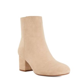 Dune London Womens Ladies Ottack 2 - Side Zip Block Heel Ankle Boots - Camel - Size UK 5