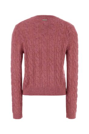 Michael Kors Womens Fuchsia Nylon Blend Sweater Rosewood Baby Alpaca Polyamide Maglieria