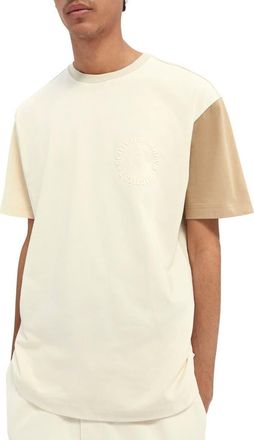 Scotch & Soda Oversize Colorblock T-Shirt in Beige at Nordstrom, Size Large