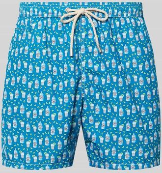 MC2 Saint Barth Badehose im Allover-Look Modell LIGHTING MICRO FANTASY in Blau, Gr&ouml;&szlig;e XXL