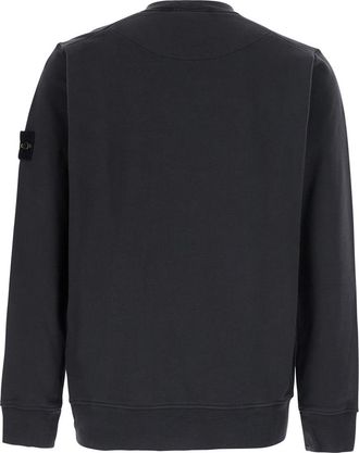 Stone Island Mens Crewneck Sweatshirt Grey Cotton Sweatshirts Sweater