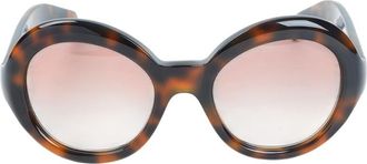 Prada Brown Havana Round Sunglasses