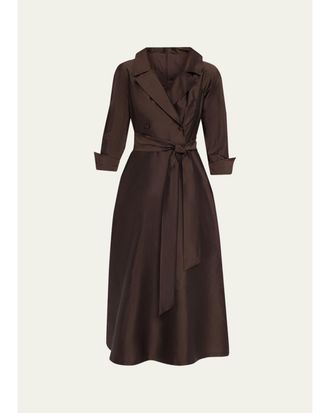 Teri Jon Taffeta Shirtwaist Gown