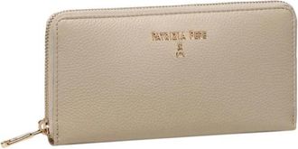Patrizia Pepe Elegante leren portemonnee met muntvak - Dames - Portefeuilles - Beige - ONE Size - Leer - Accessoires