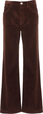 Marni Flared Ribbed Velvet Trousers with Classic Five-Pocket Design