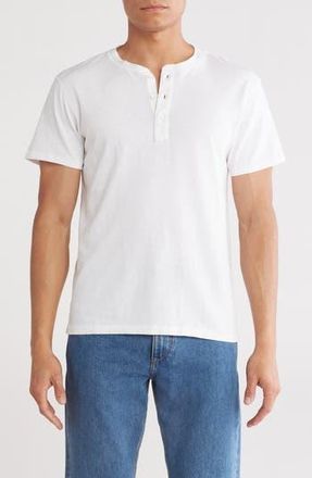 Rag & Bone Classic Cotton Slub Jersey Henley in White at Nordstrom Rack, Size Small