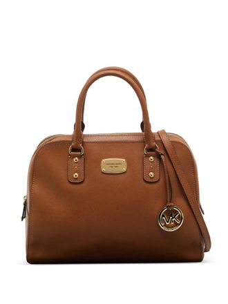 Michael Kors Sandrine Satchel tote bag - women - Calf Leather - One Size - Brown