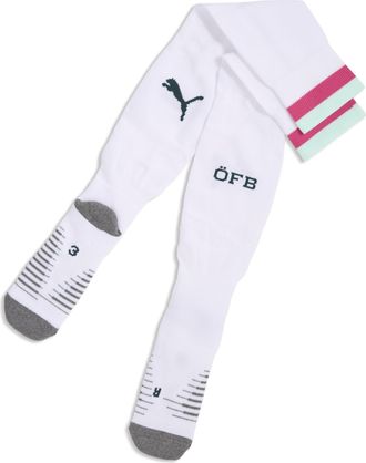 Puma Calzettoni da calcio a righe Austria 2026 da uomo, Abbigliamento, Bianco, 39-42