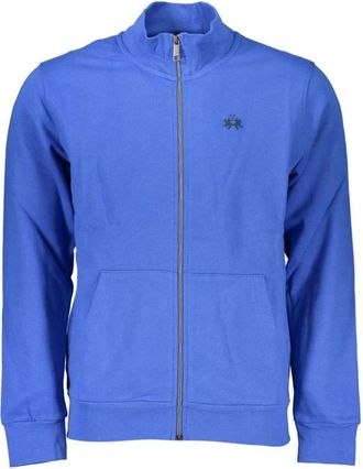 La Martina Sweatshirt met rits - Heren - Vesten met rits - Blauw - XL - Katoen - Hoodies & sweatvesten