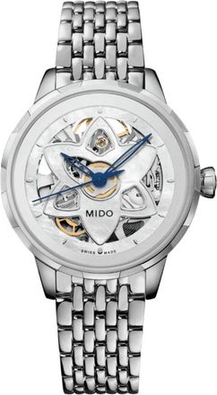 Mido Rainflower Blossom Automatic White Mother of Pearl Dial Steel Womens Watch M043.236.11.101.00