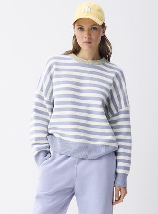 Twik Womens Twin-stripe loose sweater