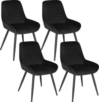 Woltu Woltu 4 Set Di Sedie Per Sala Da Pranzo Moderne. Sedie Da Cucina In Velluto. Sedie Imbottite Con Schienale Per Camera Da Letto. Soggiorno Ufficio. Stu