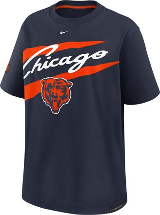 Nike Chicago Bears Rivalries Collection Essential Boyfriend Nike Womens NFL T-Shirt in Blue | 06EL051Y7Q-GWE