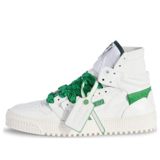 Off-white 3.0 Off Court Leather Sneakers White Green OMIA065S24LEA0050155