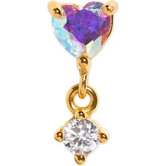 Girls Crew Love Bubble Single Flat Back Stud Earring in Gold at Nordstrom