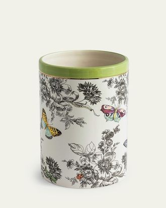 MacKenzie-Childs Butterfly Toile Short Vase