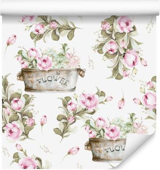 OEM Carta Da Parati Con Rose Chiare Per Soggiorno E Camera Da Letto, 50x1000 Cm