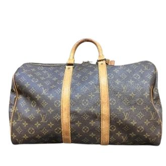 Louis Vuitton Pre-owned Weekend Bags, unisex, Brown, Size: ONE SIZE Pre-owned Keepall Monogram Boston Bag