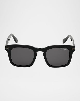 Tom Ford Men & apos;s Dax Square Solid Acetate Sunglasses