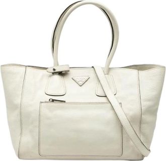 Prada Pre-owned Tote Bags, female, White, Size: ONE SIZE Pre-owned Vintage Satchel