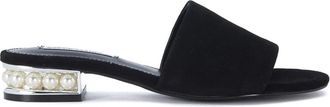 Steve Madden Costa Muiltjes met Hak - Dames - Muiltjes - Zwart - 35 1/2 EU - Leer - Schoenen