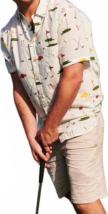 Pink Chicken Jack Button-Down Shirt In Golf Tournament