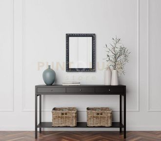 Trio Leuchten Trio Lighting - Sonja Specchio Da Parete Con Cornice Lavorata Con Ganci X Installazione Orizzontale E Verticale 55x70cm Nero Argento