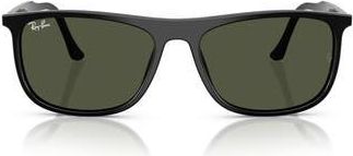 Ray-Ban 58mm Rectangular Sunglasses in Black at Nordstrom Rack