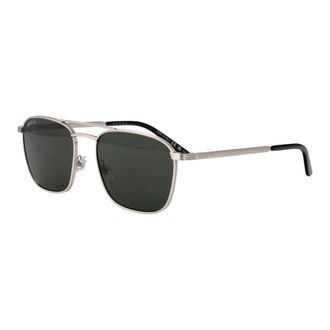 Gucci Vierkante Zonnebril - Heren - Zonnebrillen - Grijs - 54 MM - Nylon - Accessoires