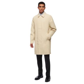 Brooks Brothers Ripstop Waterafstotende Trench - Heren - Mantel - Beige - M - Jassen