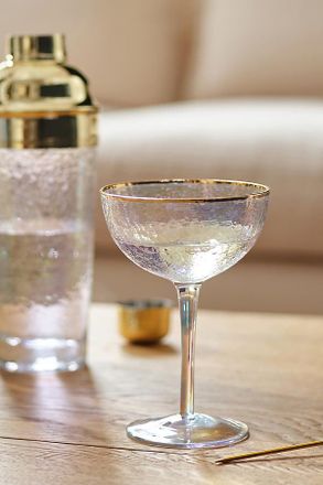 Anthropologie Zaza Lustered Coupe Glasses, Set of 4