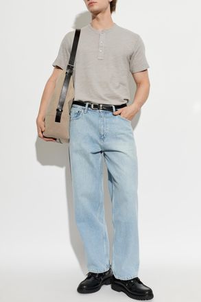 Rag & Bone T-shirt With Raw Edge Finish, Mens, Grey