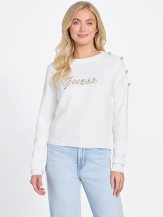 Guess Erin Beaded Logo Sweater