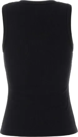 Alexander McQueen Womens Stretch Cotton Tank Top Black Elastane Sweater