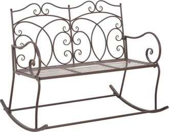Les Tendances Les Tendances - Banco De Jard&iacute;n Muebles De Exterior Terraza Terraza 104 X 83 X 89 Cm Hierro Marr&oacute;n Antiguo 020011149